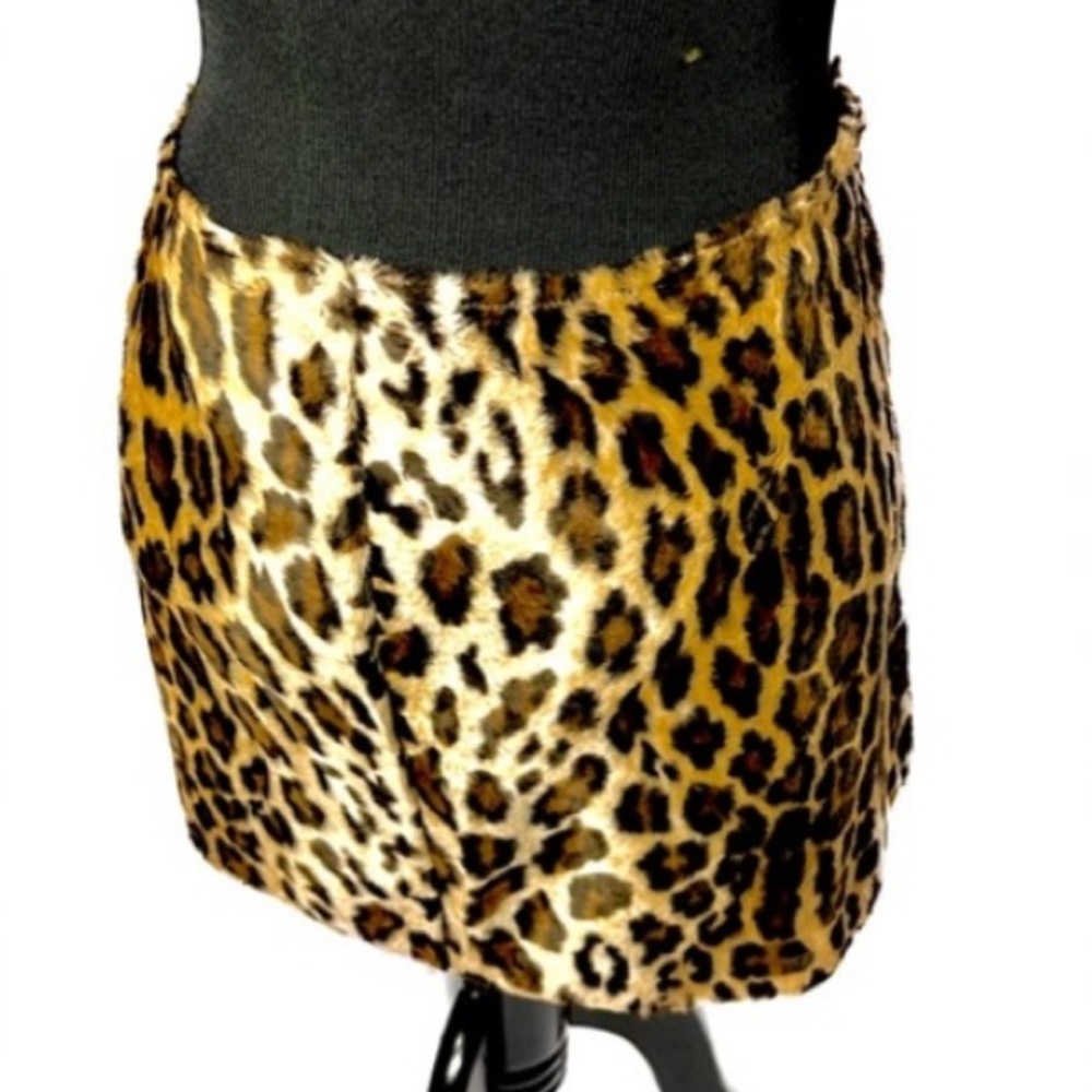 Vintage Cheetah / Leopard Animal Print Mini Skirt